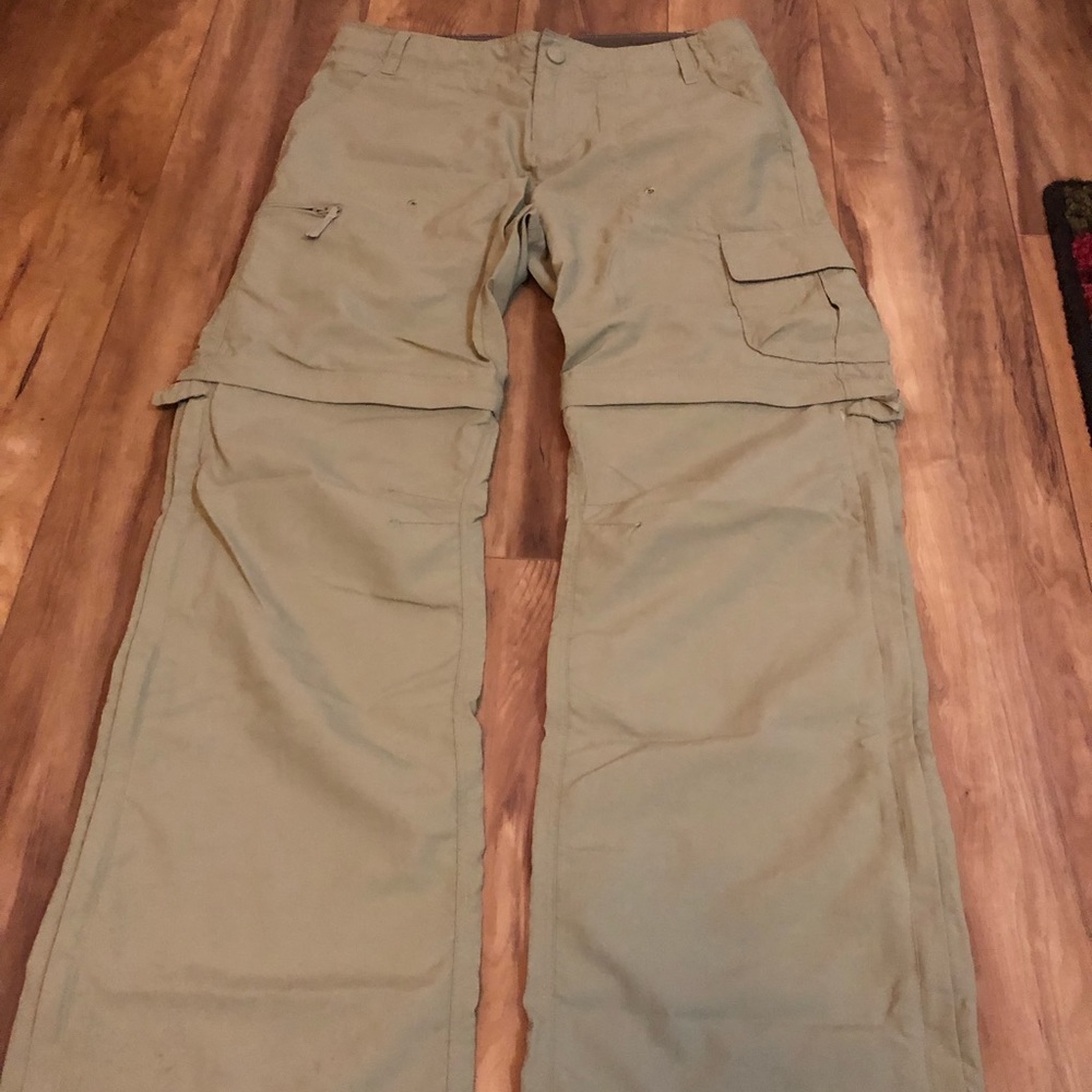 REI cargo tan hiking pants/shorts